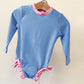 TTB Blue Stripe Swimsuit Set