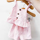 TTB Pink Lace Shorts Set