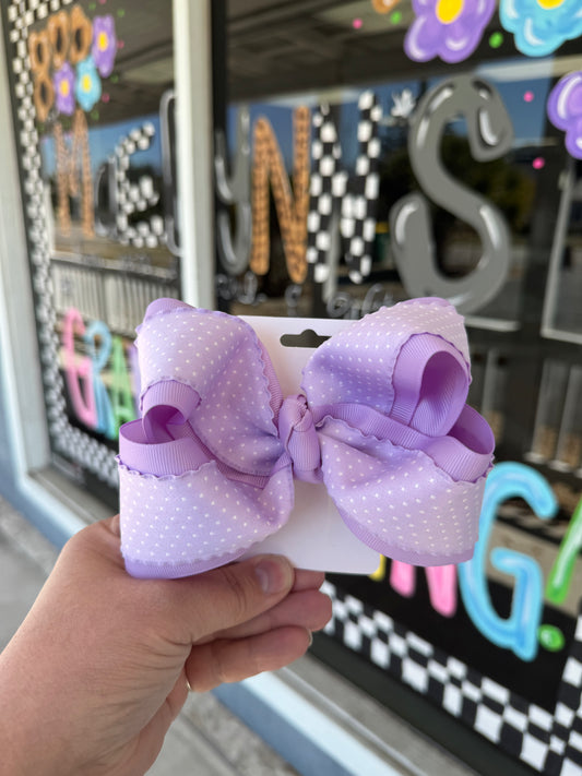 Purple with White Dots - Alligator Clip