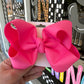 Hot Pink Bow- Alligator Clip
