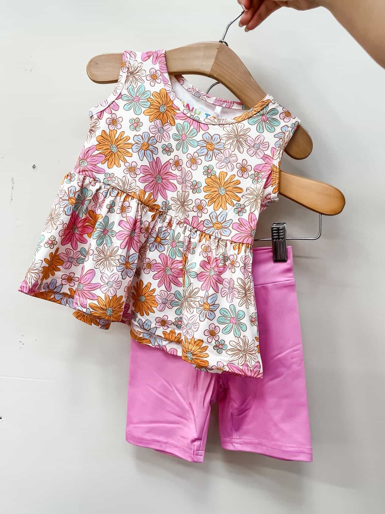 Flower Power Biker Short Set