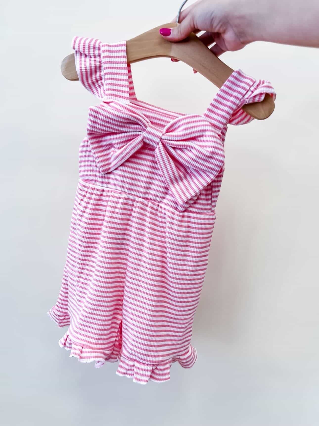 TTB Pink Stripe Romper