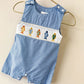 TTB Blue Gingham Fishing Jumpsuit