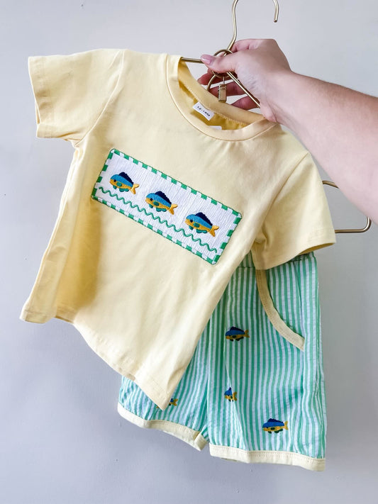 TTB Yellow Smocked Fishing Set