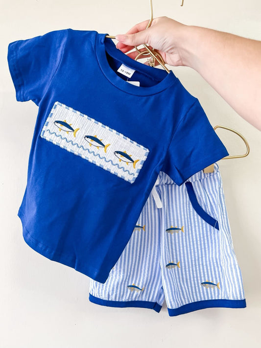 TTB Blue Smocked Fishing Set
