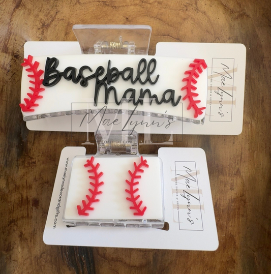 Baseball hair clip