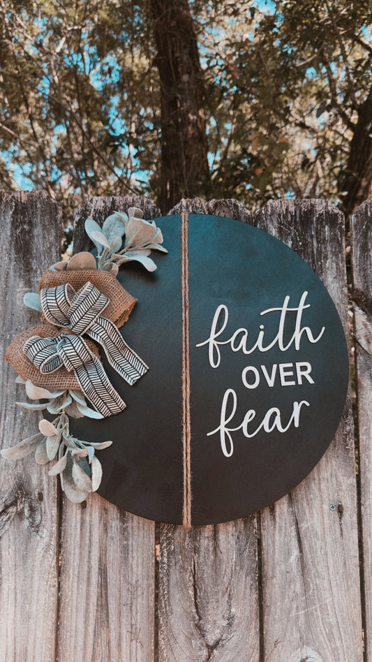Faith Over Fear Door Hanger