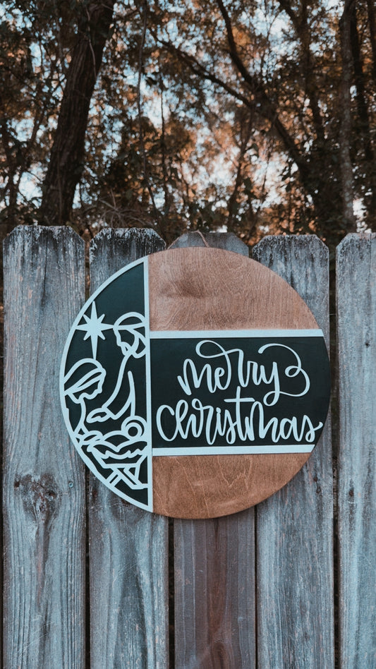 Nativity Scene Door Hanger