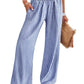 Gingham High Waist Wide Leg Pants with Pockets