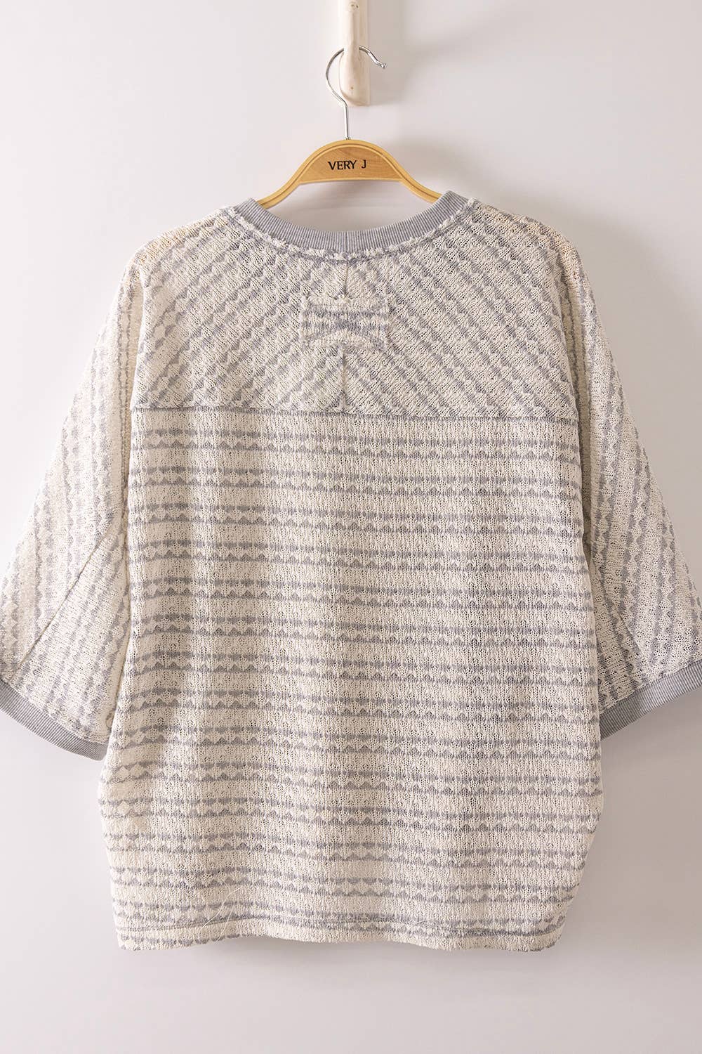 Textured Stripe Knit Top