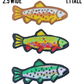 Set of 3 Trout Embroidered Iron On Patches