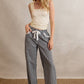GINGHAM LACE RUFFLED PULL ON PANTS