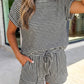 Texture Stripe Knit 2pcs Shorts Set | S-XL