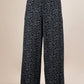 Leopard Print Wide Leg Pleated Pants