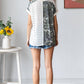 Camo Animal Lace Contrast Button Front Short Sleeve