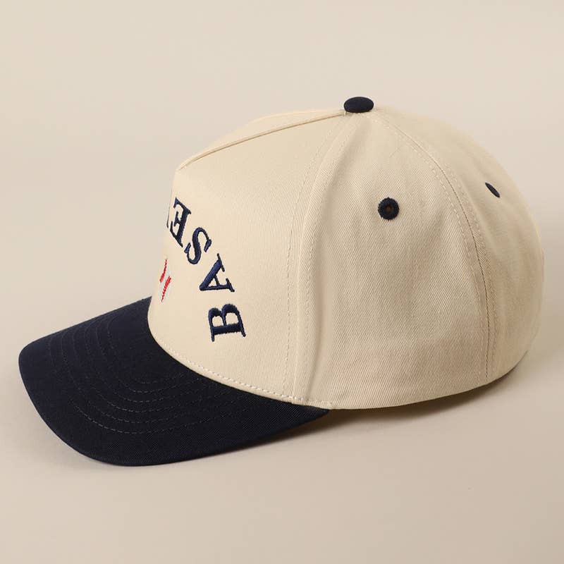 BASEBALL Upside Down Lettering Embroidery Cap