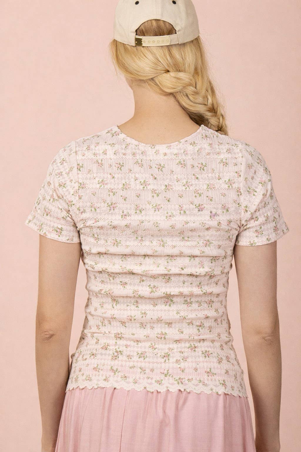 Floral Print Fitted Casual Top