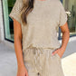 Texture Stripe Knit 2pcs Shorts Set | S-XL
