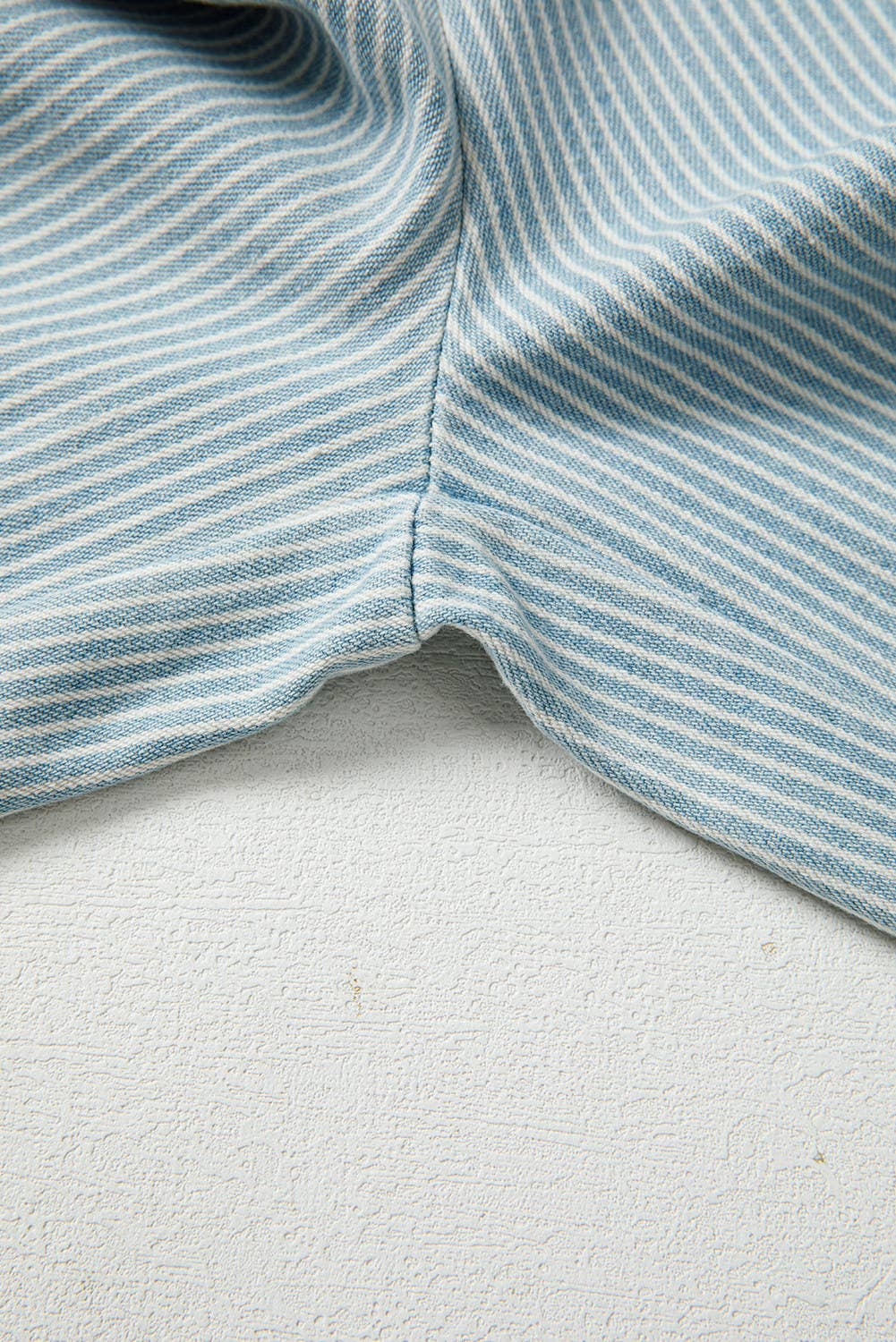 Stripe Mid Rise Drawstring Waist Jeans
