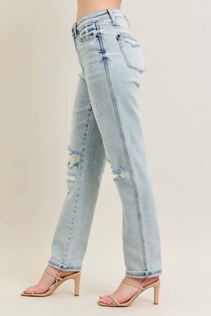 Judy Blue Repair Stitch Detail Destroy Single Cuff