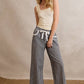 GINGHAM LACE RUFFLED PULL ON PANTS
