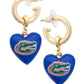 Florida Gators Heart Drop Earrings