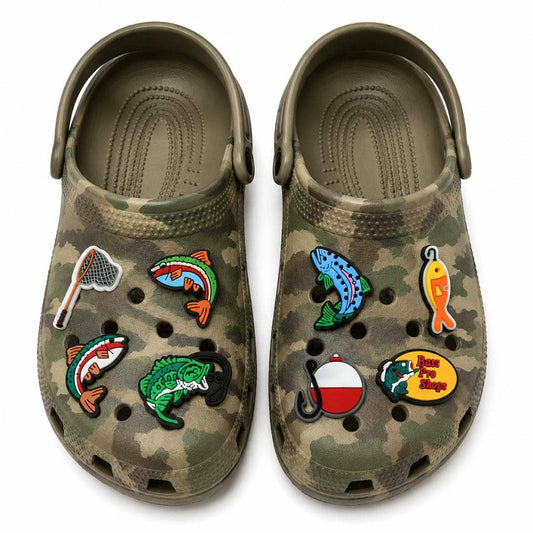 Fishing Shoe Charms Croc