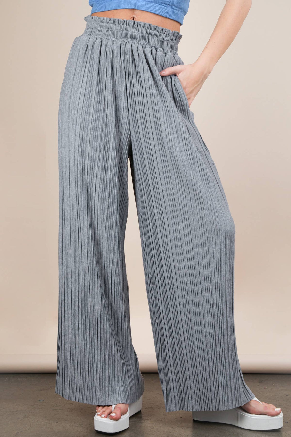 Leopard Print Wide Leg Pleated Pants