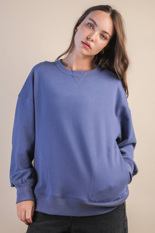 Oversized Casual Comfy Solid Knit Top