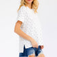 Polka Dot Banded Short Sleeve Top