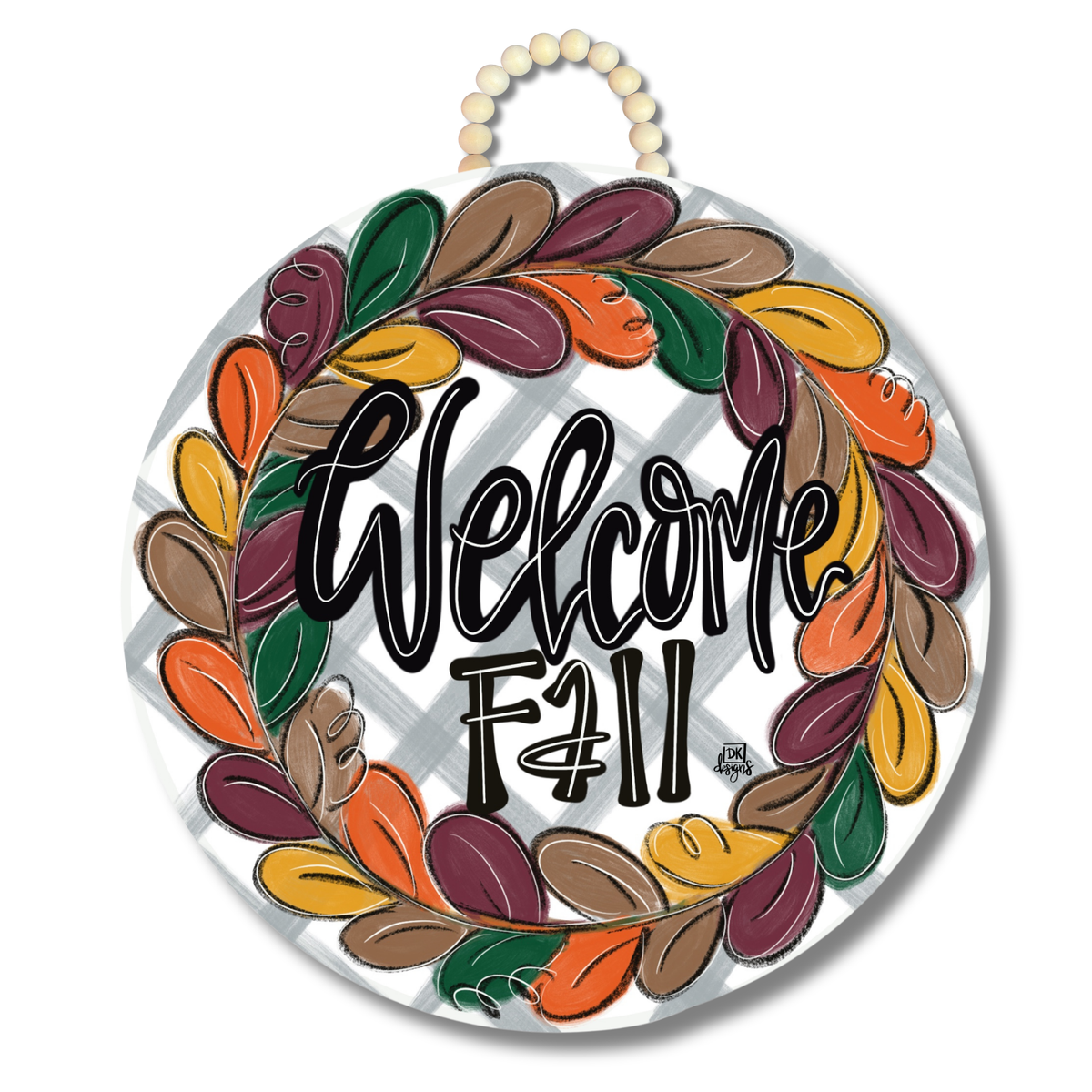 Welcome Fall Wreath Door Hanger
