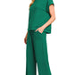 Cotton Slub Tee & Pants 2pc Set  Zenana