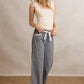 GINGHAM LACE RUFFLED PULL ON PANTS