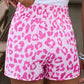 66 Leopard/Checkered High Waisted Athletic Shorts (S-XL): Blue Leopard / Missy / XL