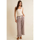 GINGHAM LACE RUFFLED PULL ON PANTS