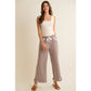 GINGHAM LACE RUFFLED PULL ON PANTS