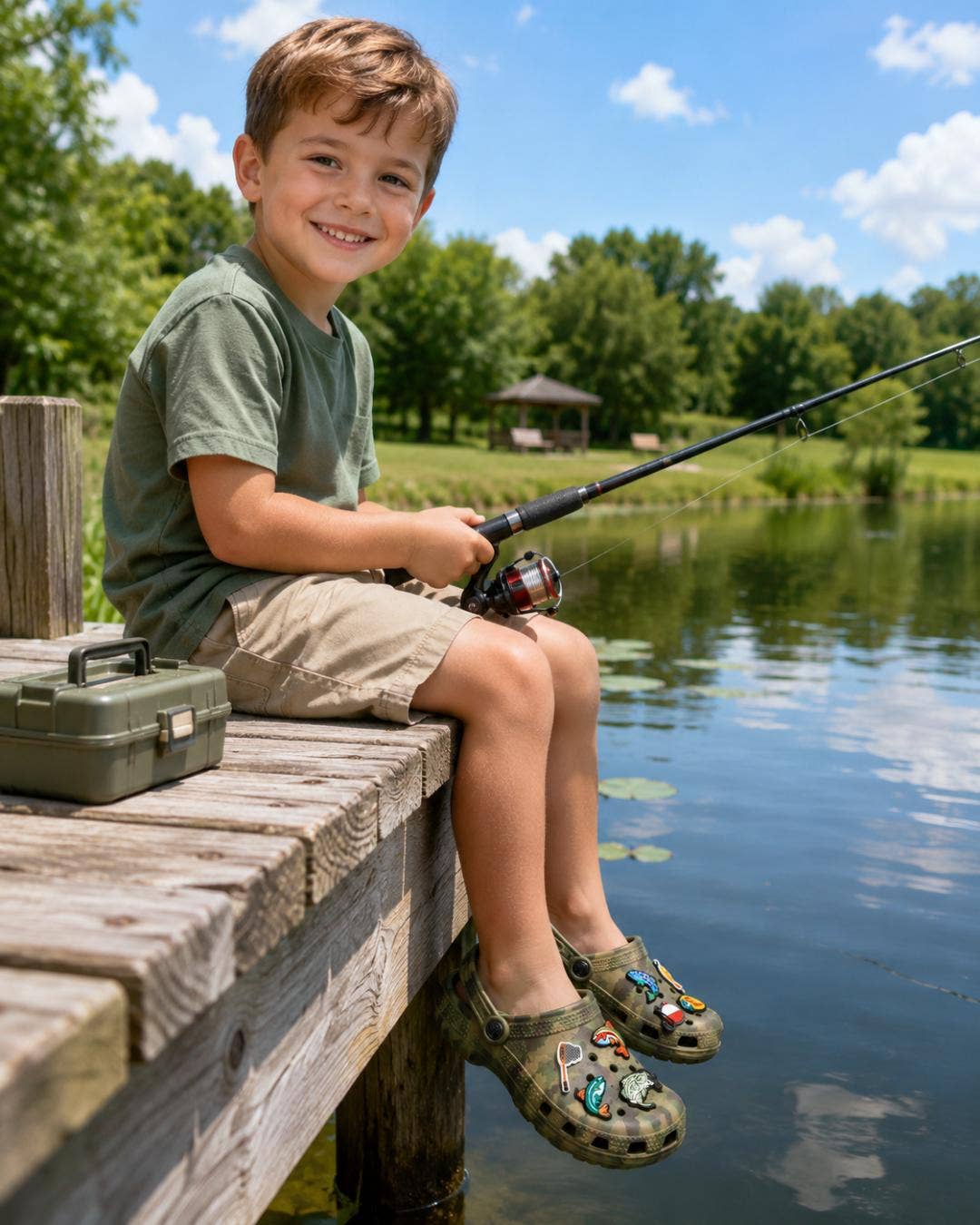 Fishing Shoe Charms Croc