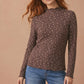 Floral Embossed Rib Frilled Merrow Hem Top