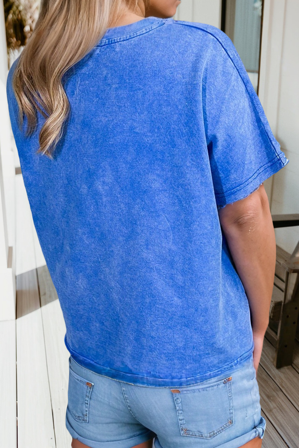 Patriot Star Patched Mineral Washed Tee