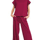 Cotton Slub Tee & Pants 2pc Set  Zenana