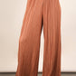 Leopard Print Wide Leg Pleated Pants