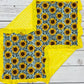 Yellow Sunflower Cheetah Baby Blanktes