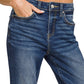 0303 Cuffed Distressed Hem Denim Pants SI-28860 Zenana
