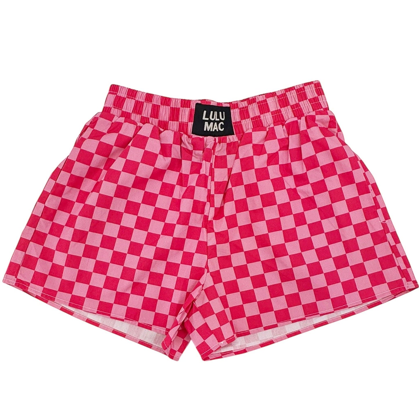 LULU MAC PINK/PINK CHECK BOXER SHORT