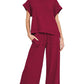 Cotton Slub Tee & Pants 2pc Set  Zenana