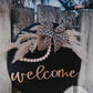 Black boho door hanger