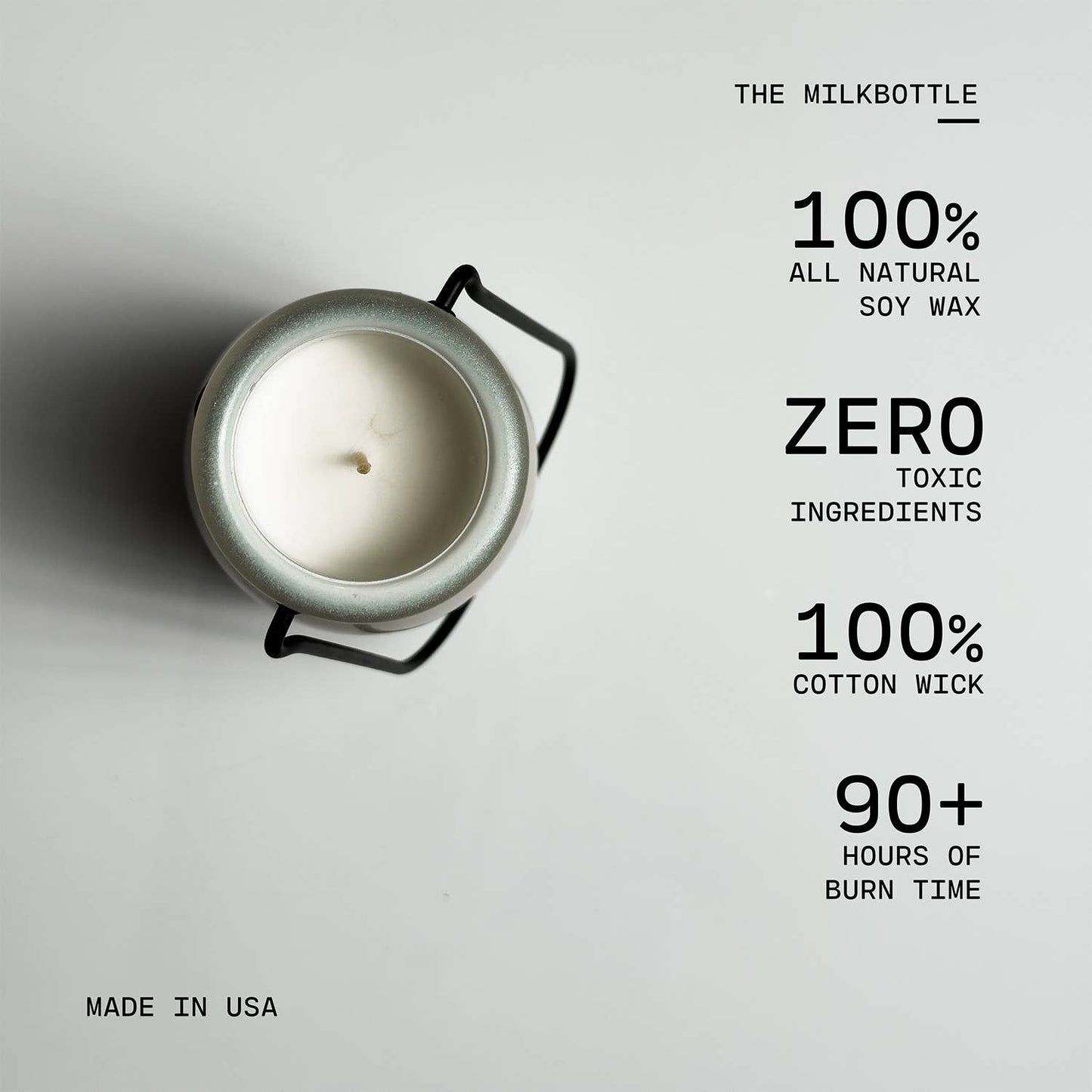 14 oz Milkbottle Candle: Mountain Rain