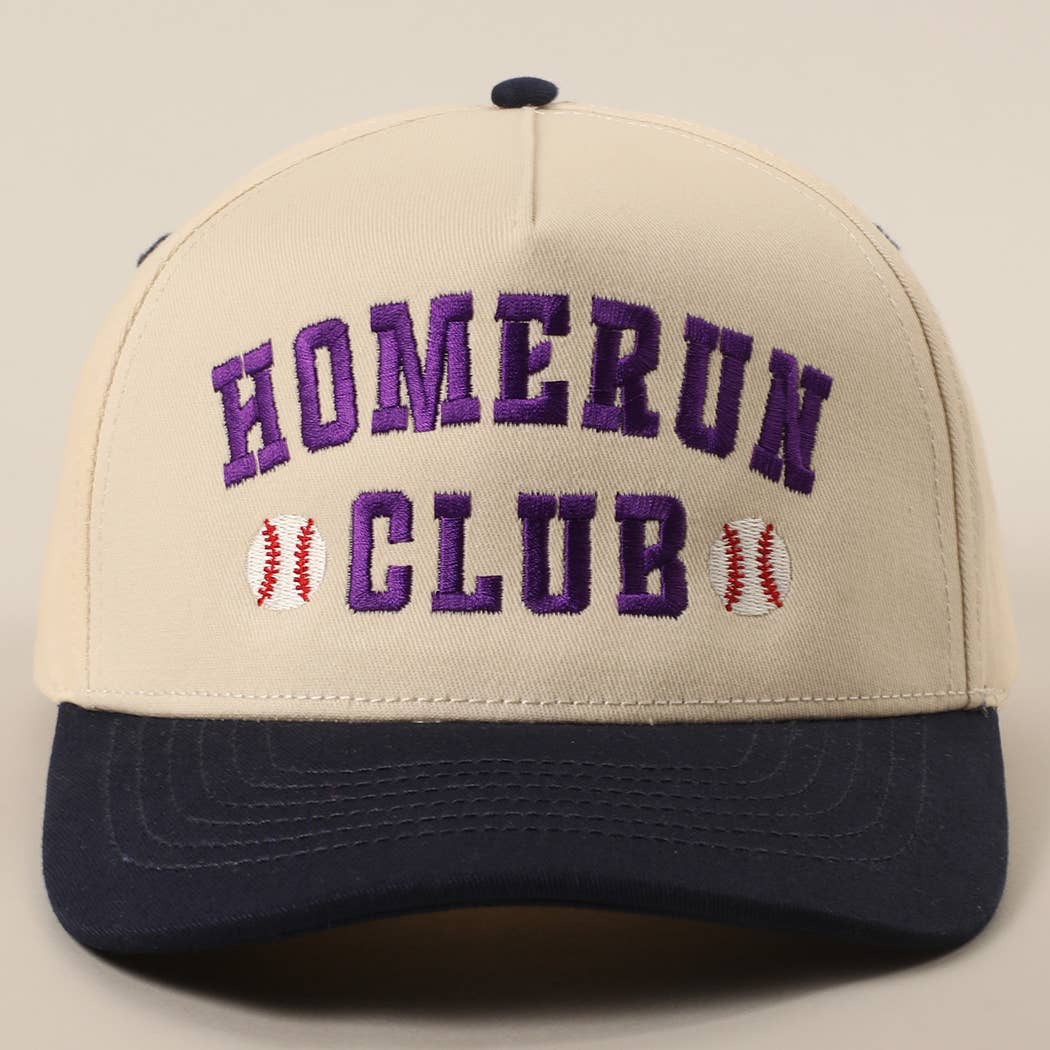 HOMERUN CLUB Embroidery Two-Tone Trucker Hat