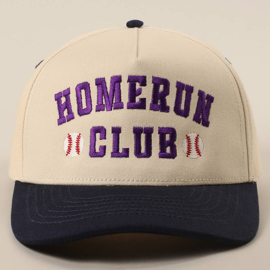HOMERUN CLUB Embroidery Two-Tone Trucker Hat