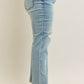 High Waisted Distressed & Knee Patch Straight- PLUS
